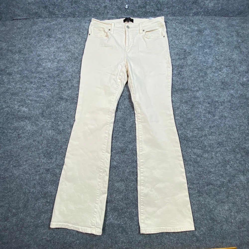 Banana Republic Cream Off White Bootcut Jeans Womens 30/10 Stretch Mid Rise Pant